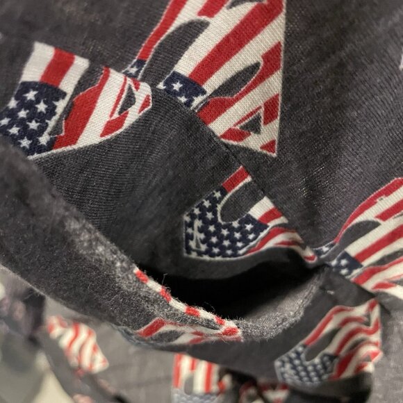 Superman Pajama Pants Mens XL American Flag Gray Drawstring Lounge Comfort - Picture 4 of 7